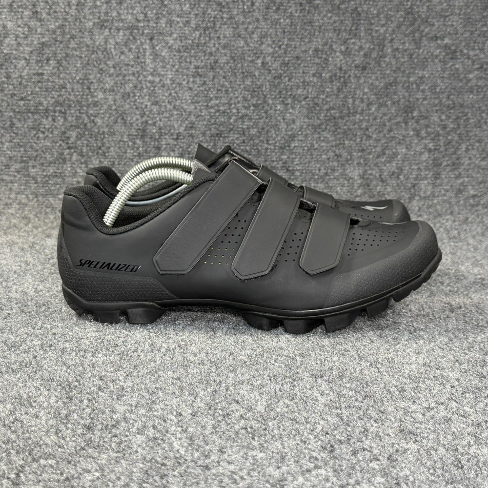 Specialized Sport MTB Mountain Bike Shoe Mens 10.5 Black Hoop Loop Strap Cycling